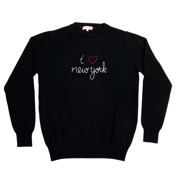 Lingua Franca “I Heart New York” Cashmere Crewneck (size L) - Picture 1 of 6
